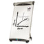 Euro Magnetic Presentation Easel, 27 X 39, White Surface, Silver Aluminum Frame
