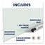 Invisamount Magnetic Glass Marker Board, 50 X 28, White Surface