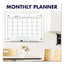 Infinity Magnetic Glass Calendar Board, One Month, 24 X 18, White Surface