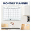 Infinity Magnetic Glass Calendar Board, One Month, 36 X 24, White Surface