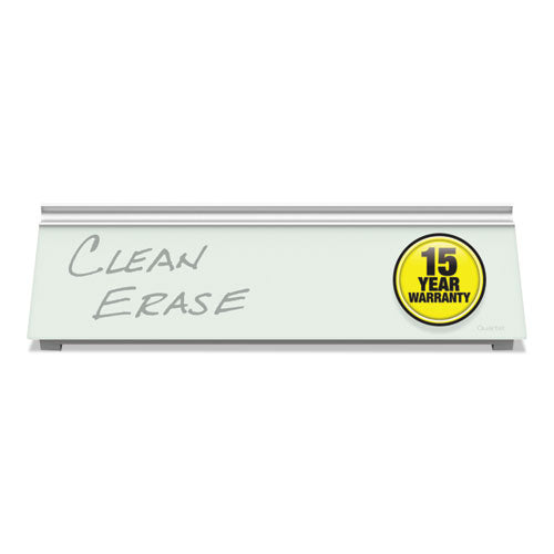 Glass Dry Erase Desktop Computer Pad, 18 X 6, Marble Surface