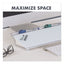 Glass Dry Erase Desktop Computer Pad, 18 X 6, White Surface