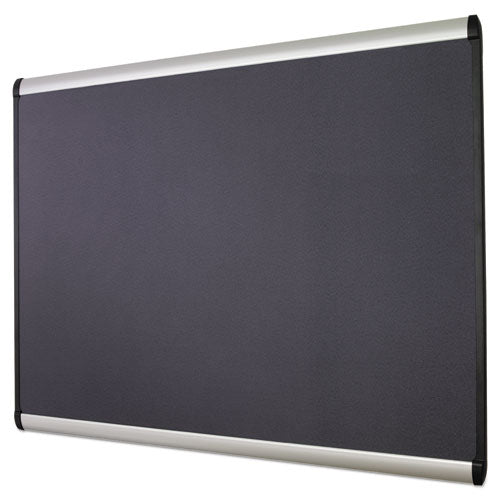 Prestige Plus Magnetic Fabric Bulletin Boards, 36 X 24, Gray Surface, Silver Aluminum Frame