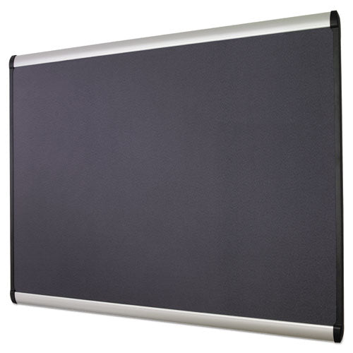Prestige Plus Magnetic Fabric Bulletin Boards, 72 X 48, Gray Surface, Silver Aluminum Frame