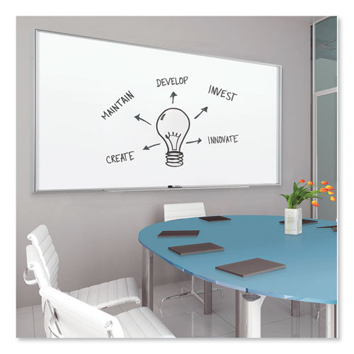 Fusion Nano-clean Magnetic Whiteboard, 48 X 36, White Surface, Silver Aluminum Frame