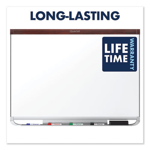 Prestige 2 Duramax Magnetic Porcelain, 48 X 36, White Surface, Mahogany Fiberboard/plastic Frame