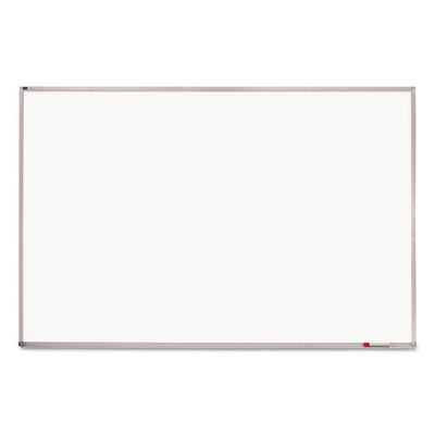 Porcelain Magnetic Whiteboard, 96 X 48, White Surface, Silver Aluminum Frame