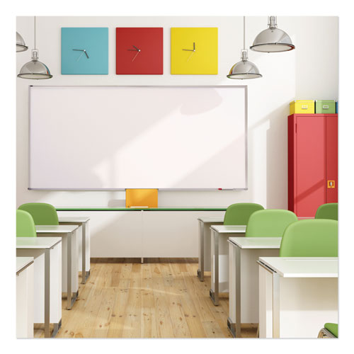 Porcelain Magnetic Whiteboard, 96 X 48, White Surface, Silver Aluminum Frame