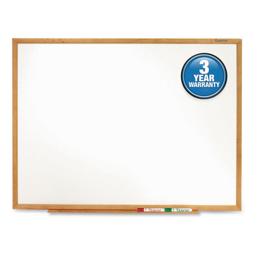 Classic Series Total Erase Dry Erase Boards, 36 X 24, White Surface, Oak Fiberboard Frame