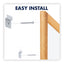 Classic Series Total Erase Dry Erase Boards, 36 X 24, White Surface, Oak Fiberboard Frame