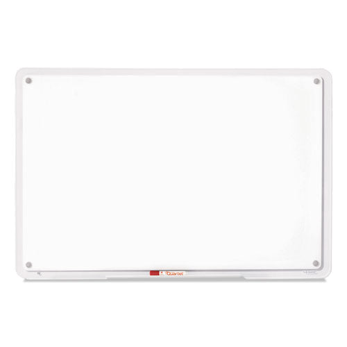 Iq Total Erase Translucent-edge Board, 36 X 23, White Surface, Clear Plastic Frame