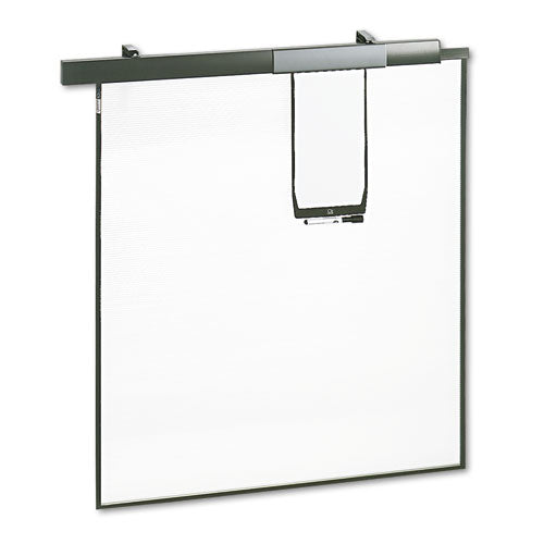 Workstation Privacy Screen, 36w X 48d, Translucent Clear/silver