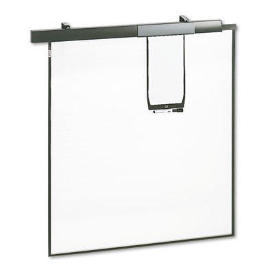 Workstation Privacy Screen, 36w X 48d, Translucent Clear/silver