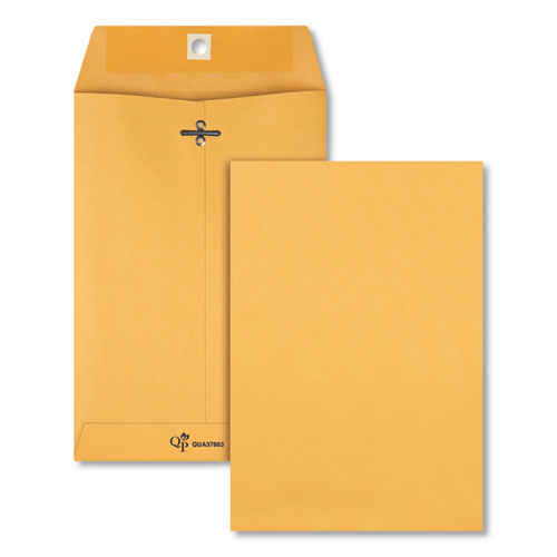 Clasp Envelope, 28 Lb Bond Weight Kraft, #63, Square Flap, Clasp/gummed Closure, 6.5 X 9.5, Brown Kraft, 100/box