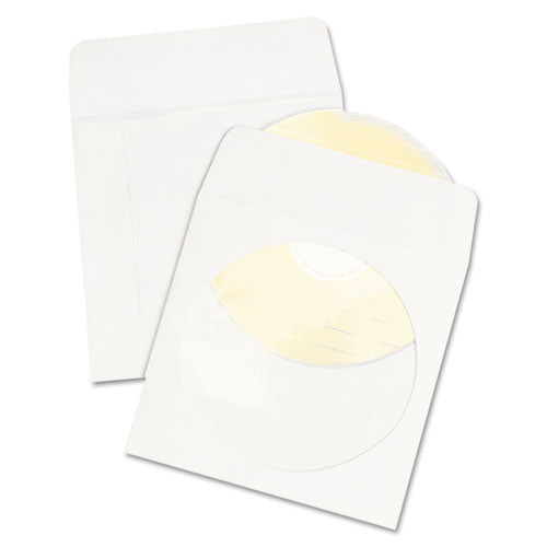 Cd/dvd Sleeves, 1 Disc Capacity, White, 250/box