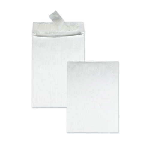 Heavyweight 18 Lb Tyvek Open End Expansion Mailers, #13 1/2, Square Flap, Redi-strip Adhesive Closure, 10 X 13, White, 100/ct