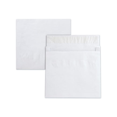 Lightweight 14 Lb Tyvek Open End 2" Expansion Mailers, #13 1/2, Square Flap, Redi-strip Closure, 10 X 13, White, 25/box