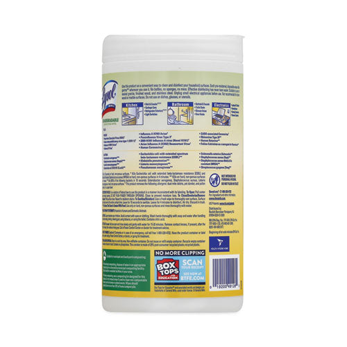 Disinfecting Wipes Ii Fresh Citrus, 7 X 7.25, 70 Wipes/canister, 6 Canisters/carton