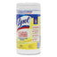 Disinfecting Wipes, 7 X 7.25, Lemon And Lime Blossom, 80 Wipes/canister