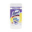 Dual Action Disinfecting Wipes, 7 X 7.5, Citrus, White/purple, 75/canister
