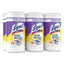 Dual Action Disinfecting Wipes, 7 X 7.5, Citrus, White/purple, 75/canister, 6/carton