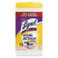 Dual Action Disinfecting Wipes, 7 X 7.5, Citrus, White/purple, 75/canister