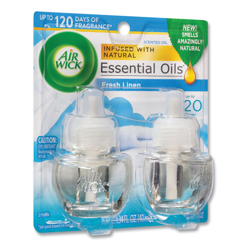Scented Oil Refill, Fresh Linen, 0.67 Oz, 2/pack
