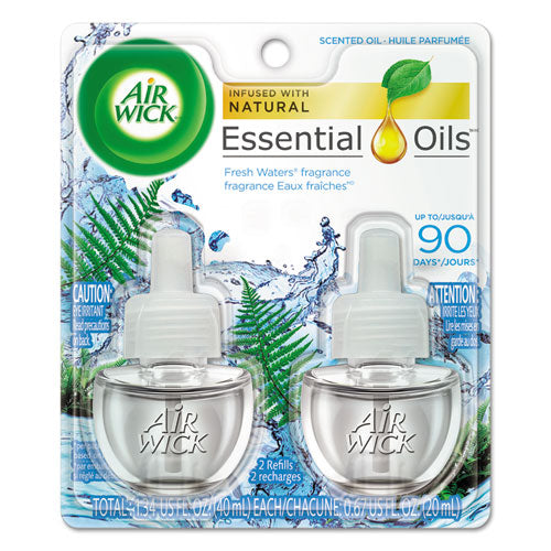Scented Oil Twin Refill, Fresh Linen, 0.67 Oz, 2/pack, 6/carton