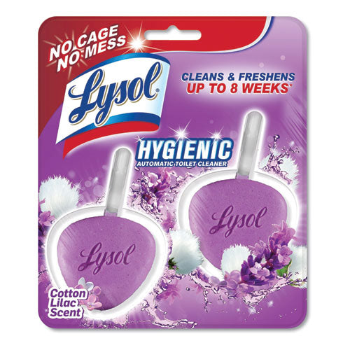 Hygienic Automatic Toilet Bowl Cleaner, Cotton Lilac, 2/pack