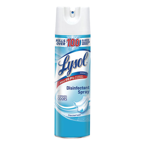 Disinfectant Spray, Crisp Linen, 12.5 Oz Aerosol Spray, 2/pack, 6 Pack/carton