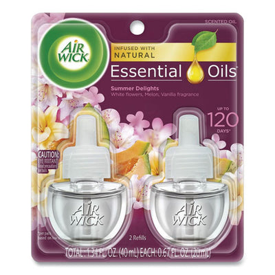 Life Scents Scented Oil Refills, Summer Delights, 0.67 Oz, 2/pack, 6 Packs/carton