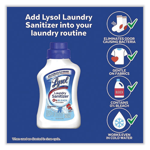 Laundry Sanitizer, Liquid, Crisp Linen, 90 Oz, 4/carton