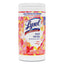 Disinfecting Wipes, 7 X 7.25, Mango And Hibiscus, 80 Wipes/canister, 6 Canisters/carton