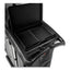 Executive High Security Janitorial Cleaning Cart, Plastic, 4 Shelves, 1 Bin, 23.1" X 39.6" X 27.5", Black
