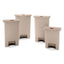 Slim Jim Resin Step-on Container, Front Step Style, 8 Gal, Polyethylene, Beige