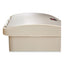 Slim Jim Resin Step-on Container, Front Step Style, 8 Gal, Polyethylene, Beige