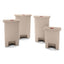 Slim Jim Resin Step-on Container, Front Step Style, 13 Gal, Polyethylene, Beige