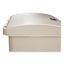 Slim Jim Resin Step-on Container, Front Step Style, 13 Gal, Polyethylene, Beige