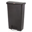 Slim Jim Resin Step-on Container, Front Step Style, 18 Gal, Polyethylene, Black