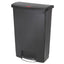 Slim Jim Resin Step-on Container, Front Step Style, 24 Gal, Polyethylene, Black