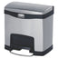 Slim Jim Stainless Steel Step-on Container, Front Step Style, 8 Gal, Stainless Steel, Black