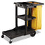 Vinyl Cleaning Cart Bag, 34 Gal, 17.5" X 33", Yellow
