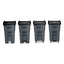 Brute Step-on Rollouts, 50 Gal, Metal/plastic, Gray
