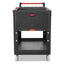 Heavy Duty Adaptable Utility Cart, Plastic, 2 Shelves, 500 Lb Capacity, 25.2" X 51.5" X 36", Black
