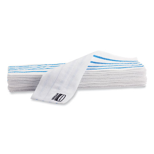 Disposable Microfiber Pad, 4.75 X 19, White/blue Stripes, 50/pack, 3 Packs/carton