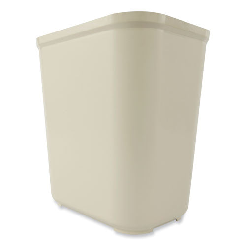 Fiberglass Wastebasket, 7 Gal, Fiberglass, Beige