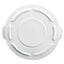 Flat Top Lid For 20 Gal Round Brute Containers, 19.88" Diameter, Gray