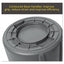 Vented Round Brute Container, 20 Gal, Plastic, Yellow