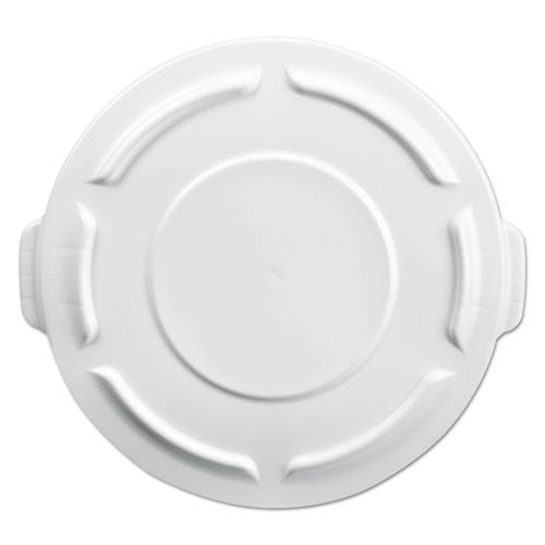 Round Flat Top Lid, For 32 Gal Round Brute Containers, 22.25" Diameter, Red