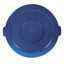 Round Flat Top Lid, For 32 Gal Round Brute Containers, 22.25" Diameter, Red